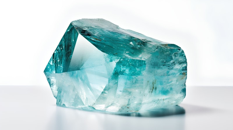 raw aquamarine rock
