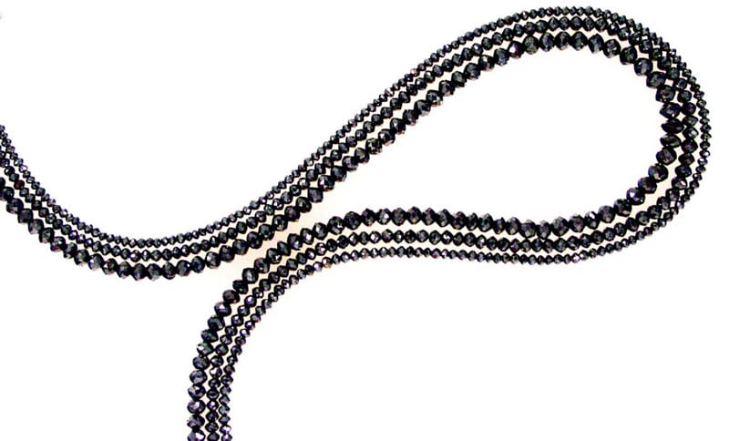 curved black diamond necklace