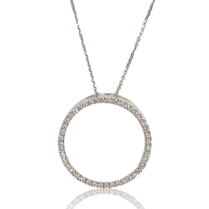 Diamond eternity circle pendant