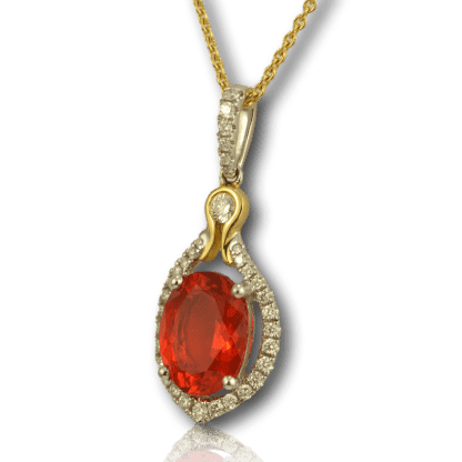 Fire Opal Pendant from Spark Creations