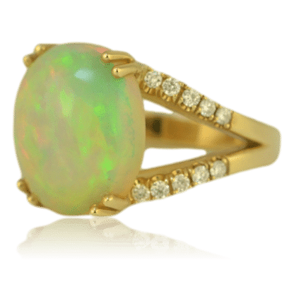 Large Round Opal Ring