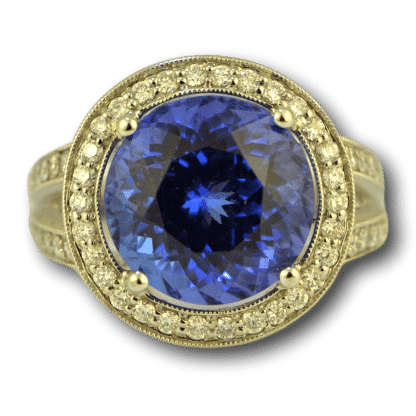 Tanzanite Art Deco Ring