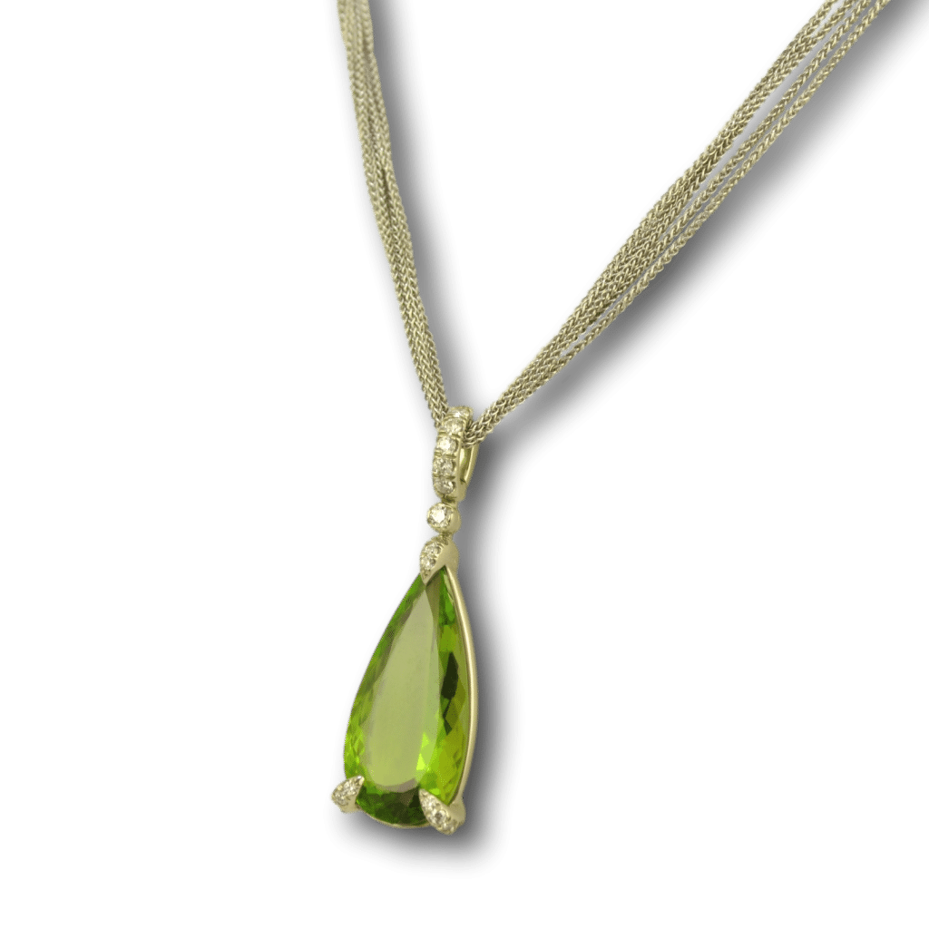 Modernistic Peridot Estate Pendant