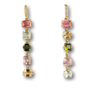 Lauren K Multi-Color Tourmaline Earrings