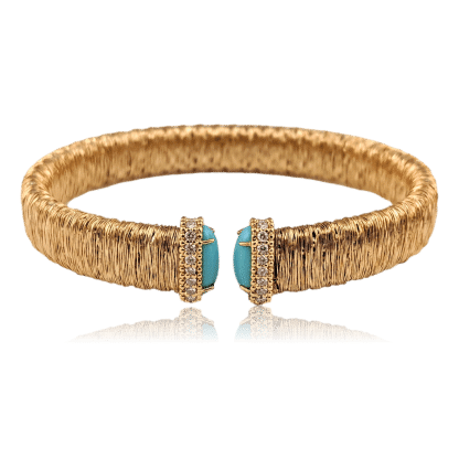 Italian Gold & Turquoise Bracelet