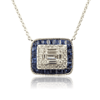 Art Deco Sapphire Pendant