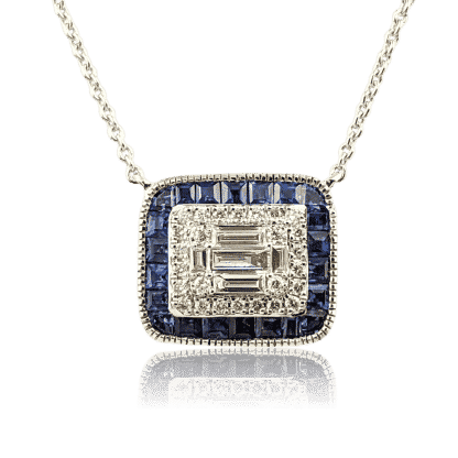 Art Deco Sapphire Pendant