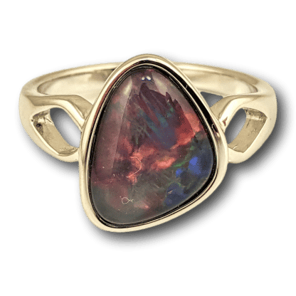 Opal Triplet Estate Ring