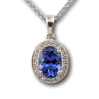 Tanzanite & Diamond Pendant