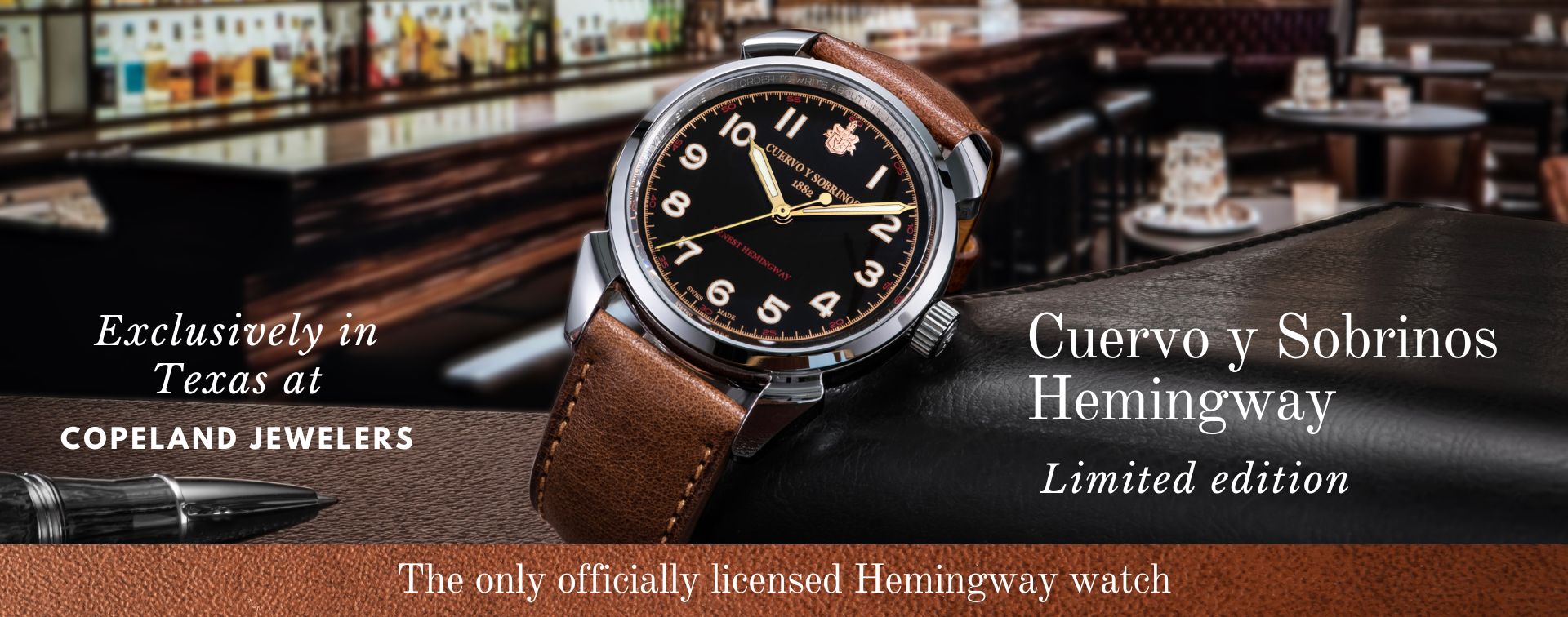Cuervo y Sobrinos Hemingway available exclusively at Copeland Jewelers in Austin, Texas