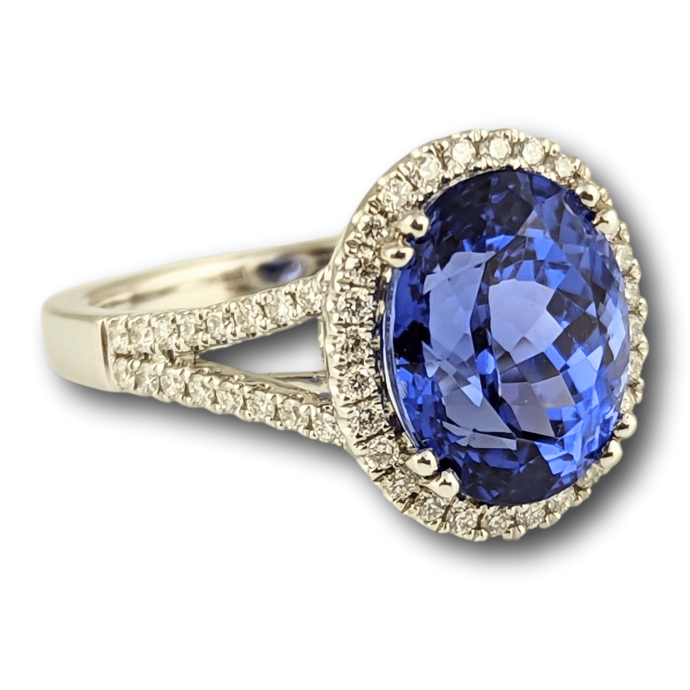 13.286ct Tanzanite Rings with 0.39tct Diamond set in 18K White Gold ‐ Gem  Bleu