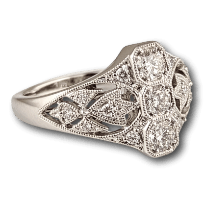 Vintage Style 3-Diamond Ring