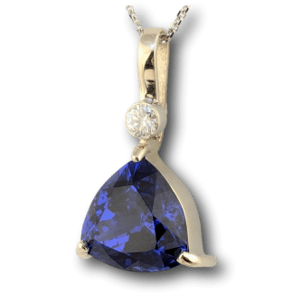 Luscious Triangular Tanzanite Pendant