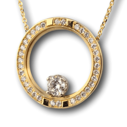 Diamond Watch Bezel Pendant